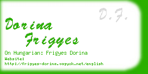 dorina frigyes business card